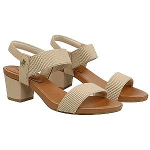 Sandália Usaflex Nude com Elástico