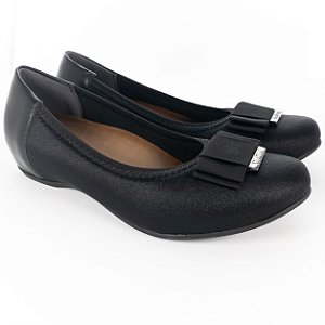 Sapatilha Usaflex Lycra Shine Preto