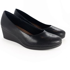 Sapato Usaflex Scarpin Preto Anabela