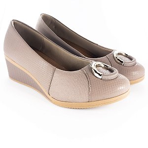 Sapato Usaflex Scarpin Anabela Lilás Mauve