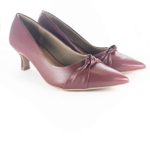 Sapato Usaflex Scarpin Vermelho Rebu com Nó