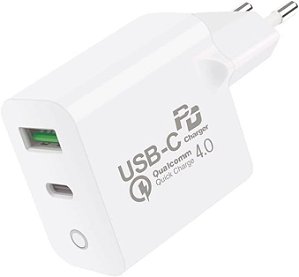 Carregador de Parede Usb-C Type-C e USB Turbo QC 4.0 Delivery DMUPJUMVM Gshield