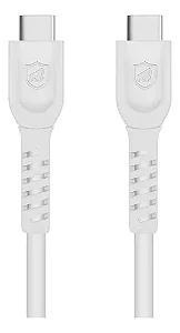 Cabo Dual Shock Usb-C Type-C para Usb-C Type-C Branco Gshield