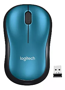 Mouse Usb Sem Fio Cinza M185 Logitech Azul
