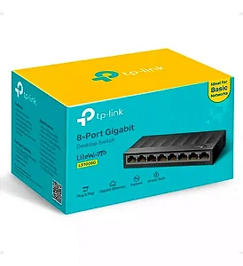 Switch 8 Portas 10/100/1000 Ls1008G Tp-link Preto
