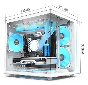 Gabinete Desktop Gamer Aquarius MTG810WH SFTE Branco C3tech