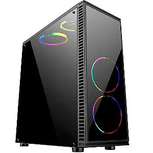 Gabinete Desktop Gamer BG-014 Preto S/ Fonte Bluecase Preto
