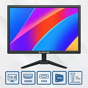 Monitor Led 21.5 BM22X3HVW 75HZ WIDESCREEN FULL HD HDMI VGA Preto Bluecase