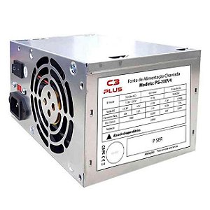 Fonte de Alimentação Atx Desktop 200W PS200V4 C3tech