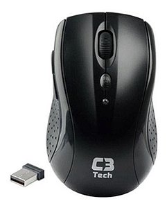 Mouse Usb Sem Fio USB MW20BK Preto C3TECH