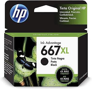 Cartucho Original Hp 667Xl 3YM81AL Preto