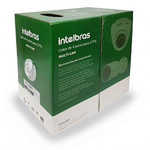Cabo de Rede Trancado Lan Cat5e 4PX24 AWG IMPACT LAN ILC5AZ Intelbras (Por metro)