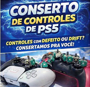 Manutenção e Reparo para controles do Console PS5 Ou PS4