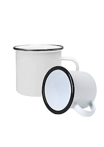 Caneca Esmaltada Enamel Branca