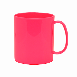 Caneca de Polímero - Rosa Chiclete