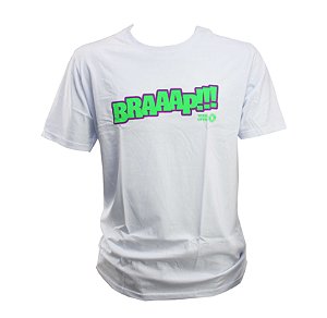Camiseta Adulto BRAAAP ES Verde Wide Open - Branco