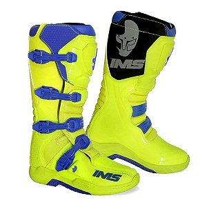 Bota IMS Factory Amarelo Fluor/Azul