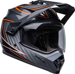 Capacete Bell MX 9 Adventure Mips Dalton Preto/Laranja