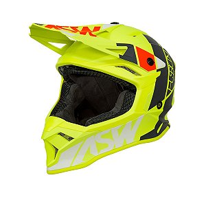 Capacete ASW Fusion 2.0 Seecker Amarelo Fluor Cinza