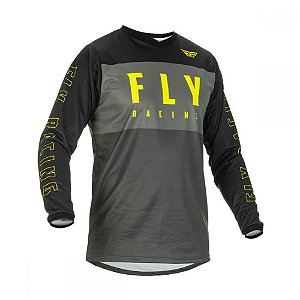 Camisa Fly F16 2022 Cinza/Amarelo Fluor