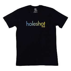 Camiseta Adulto ES HOLESHOT Wide Open - Preto