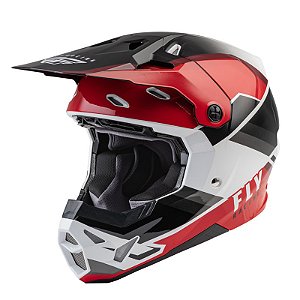 Capacete FLY Formula CP Rush Preto/Vermelho/Branco