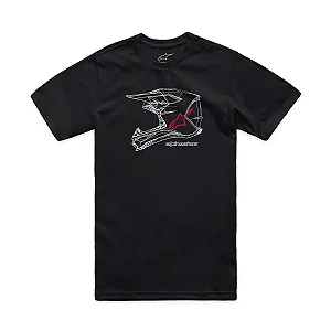 Camiseta Alpinestars MX Helmet - Preto