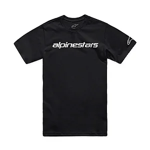 Camiseta Alpinestars Linear Wordmark 2.0 - Preto/Branco