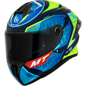 Capacete MT Helmets Targo S Diogo Moreira C7 Azul Fosco