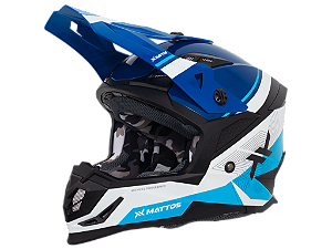 Capacete Mattos Racing Atomic Icon 26 Azul - CMRAI26AZ
