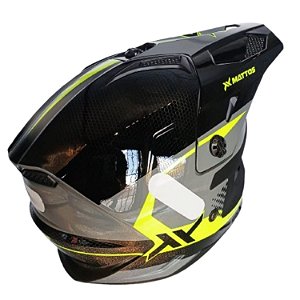 Capacete Mattos Racing Echoes Kids 26 - Chumbo/Fluor