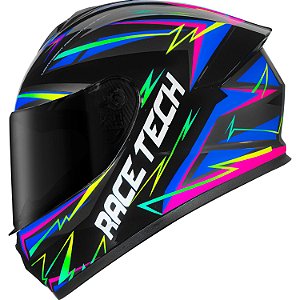 Capacete Race Tech Hit Spark Preto/Cinza
