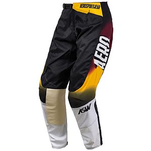 Calça ASW Podium Ghost Preto/Branco Motocross Trilha OffRoad