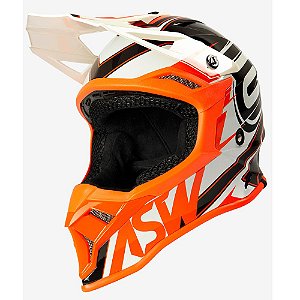 Capacete ASW Fusion 2.0 Blade Laranja Branco