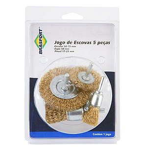 ESCOVA DE AÇO – KIT 5 PEÇAS