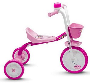 Triciclo Infantil You 3 Girl Rosa Branco