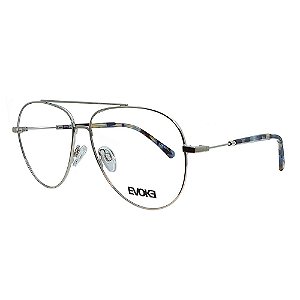 Armação para Óculos de Grau Evoke EVK RX23 03A - 58 Prata