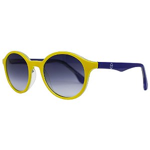 Óculos de Sol Infantil Plug Kirk 464 - Amarelo e Azul 48 - Brasil