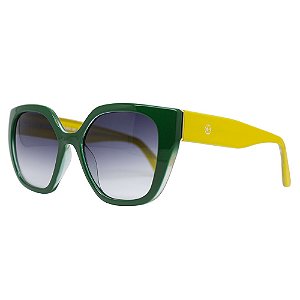 Óculos de Sol Plug Melinda 463 - Verde e Amarelo 52 - Brasil