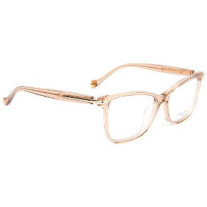 Armação de Óculos Ana Hickmann AH6364 T02/54 Rosa Transparente/Dourado