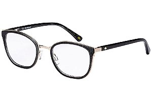 Óculos de Grau Lilica Ripilica VLR116 C01/48 Preto/Dourado