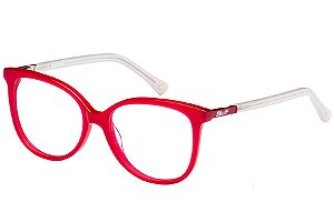Óculos de Grau Lilica Ripilica VLR097 C02/48 Vermelho/Branco