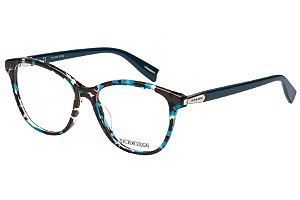 Óculos de Grau Victor Hugo VH1768 0GGD/52 Azul Mesclado/Marrom