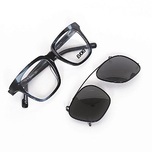 Armação de Óculos Evoke CLIPONSQUAREE01/52 - Azul - Clip On