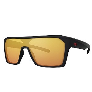 Óculos de Sol HB Carvin 2.0 - 55 Preto Fosco - Vermelho Chrome