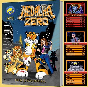 Medalha Zero Nº 3 - Resistência Máxima - história em quadrinhos + 3 cards colecionáveis