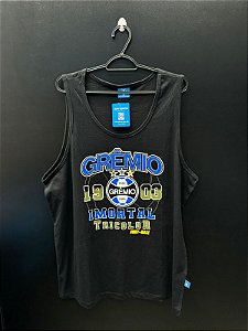 REGATA GRÊMIO TORCEDOR PRETA LICENCIADA - P