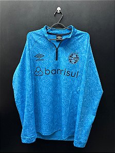 BLUSÃO MOLETOM DO GRÊMIO 2024 TREINO CELESTE S/N - G