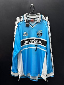 CAMISA DO GRÊMIO 2001 CELESTE #7 TAM - G (MANGA LONGA)