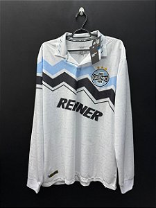 CAMISA DO GRÊMIO 1995 RETRO BRANCA LICENCIADA S/N - G (MANGA LONGA)